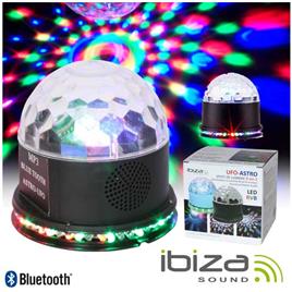 Projetor Luz C/ 3 Leds 3w Rgbaw Coluna 15w Usb/Bt/Sd Ibiza