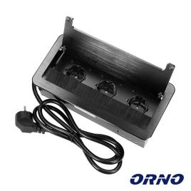 Tomada Elétrica C/ 3 Saídas P/ Secretária ORNO