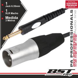 Cabo Xlr 3p Macho / Jack 6.35mm Macho St 3m Bstpro