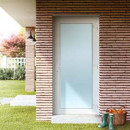 Porta de entrada de PVC SEVILHA 80X200CM VIDRO NORMAL ESQUERDA