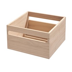 Caixa de arrumação ECO WOOD COM PEGAS MADEIRA 33610EU