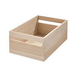 Caixa de arrumação ECO WOOD COM PEGAS MADEIRA 33620EU