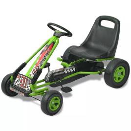 Kart de pedais com assento ajustável verde