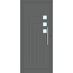 Porta de entrada AZOIA ANTRACITE 90X200CM ESQUERDA