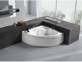 Banheira de Canto VENTE UNIQUE Navona (Branco- Acrílico- 54x135x135cm)