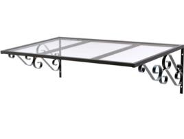 Toldo VENTE UNIQUE Amban (Transparente, Preto- Plástico, Metal- 40x120x80cm)