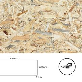 KIT 3 PLACAS OSB 900x600x9mm. BERTINI. - BERTINI