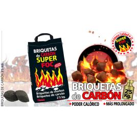 BRIQUETES DE CARVÃO VEGETAL 2,5Kg 08006 SUPERFOC - SUPERFOC