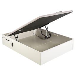 Sommier de madeira elétrico com arrumação de alta capacidade e tampa única em cor branca - DESIGN 160x200