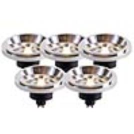 Conjunto de 5 lâmpadas LED AR111 GU10 12W 2000K-3000K dim a quente