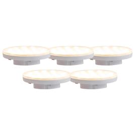 Conjunto de 5 lâmpadas LED reguláveis de 3 etapas GX53 3W 350 lm 3000K