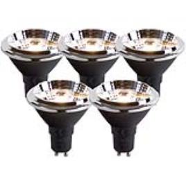 Conjunto de 5 lâmpadas LED AR70 GU10 6W 2000K-3000K dim a quente