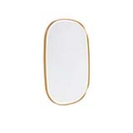 Espelho de banheiro oval 90x60 cm dourado, incluindo LED com dimmer de toque - Miral