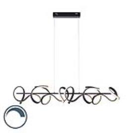 Candeeiro suspenso design preto LED dimmer - KRISSCROSS