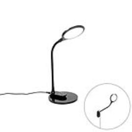 Candeeiro de mesa e parede preto LED dimmer de toque - JONI