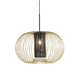 Candeeiro suspenso design preto/ouro 60cm - MARNIE