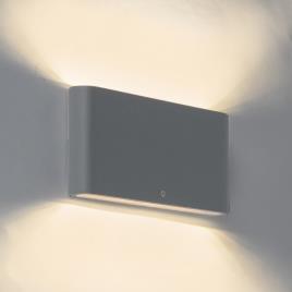 Candeeiro de parede moderno para exterior cinzento escuro 17,5 cm com LED IP65 - Batt