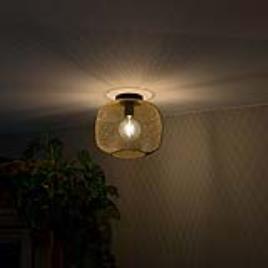 Preto moderno com abajur de ouro - Bliss Mesh