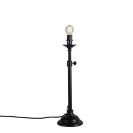 Candeeiro de mesa clássico preto ajustável sem sombra - Accia