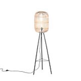 Luminária de piso rural de rattan - Manila