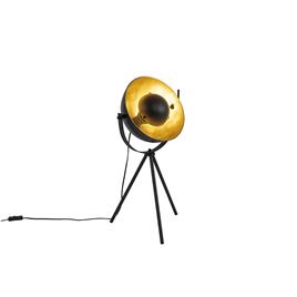 Candeeiro de mesa tripé preto/dourado dirigível 63,3cm - MAGNAX