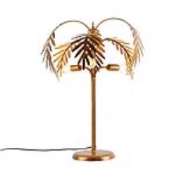 Candeeiro de mesa Art Déco dourado 3-luzes - BOTANICA