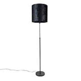 Candeeiro de pé preto abajur preto 40 cm ajustável - PARTE