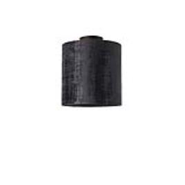 Candeeiro de teto preto abajur veludo preto 25cm - COMBI