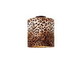 Candeeiro de teto preto abajur design leopardo 25 cm - Combi
