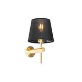 Moderno candeeiro de parede preto com ouro - Pluk