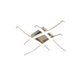 Candeeiro de teto quadrado design em aço com LED - Onda