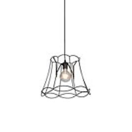 Candeeiro de suspensão retro preto 40 cm - Estrutura Granny