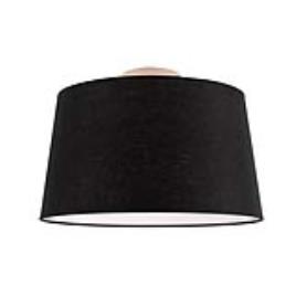 Candeeiro de teto moderno branco com sombra preta 35 cm - Combi