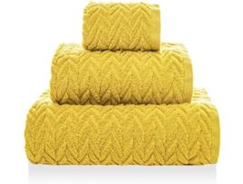 Toalha de Banho BEST INTERIOR Chevron (Amarelo - Algodão - 30x50 cm)