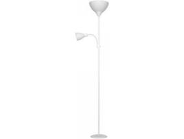 Candeeiro de Pé  Kopen (Branco - E27 + E14 - Máx. 60W - Acrílico - Metal)