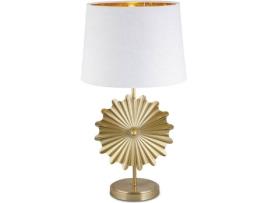 Candeeiro de Mesa  Oris (Dourado, Branco - E27 - Máx. 60W - Metal - Tecido)