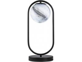 Candeeiro de Mesa  Palestra (Preto - E27 - Máx. 60W - Vidro - Metal)