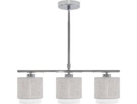 Candeeiro de Teto  Kenya 3 Luzes (Cinzento - E14 - Máx. 40W - Tecido)