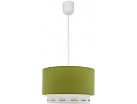 Candeeiro de Teto  Trazos (Verde - E27 - Máx. 60W - Tecido)