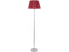 Candeeiro de Pé  Celaya (Vermelho - E27 - Máx. 60W - Metal - Tecido)