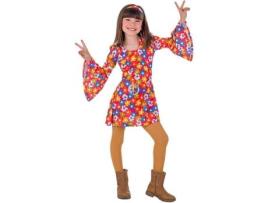 Fato de Menina  Hippie Anos 70 Com Flores (Tam: 5 a 6 anos)