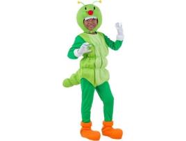 Fato Unisexo  Verme Verde Para Criança (Tam: 3 a 4 anos)