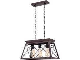 Candeeiro de Teto  Nara (Castanho - E27 - Máx. 60W - Metal)
