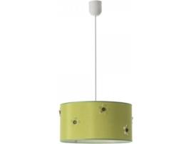 Candeeiro de Teto  Boton (Verde - E27 - Máx. 60W - Metal - Tecido)