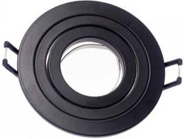 Candeeiro de Teto  Classic Redondo (Preto - GU10 - Máx. 50W - Alumínio - 10un)