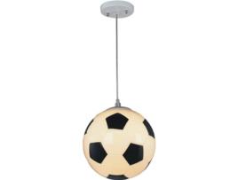 Candeeiro de Teto WONDERLAMP Fútbol (Preto, Branco - E14 - Máx. 60W - Vidro)