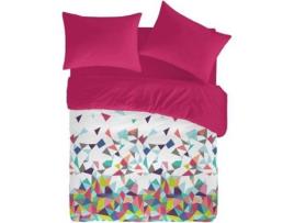 Capa de Edredão  Echo (Fúcsia - 200x200 cm - Algodão)