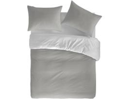 Capa de Edredão  Casual (Cinza - 260x240 cm - Algodão)