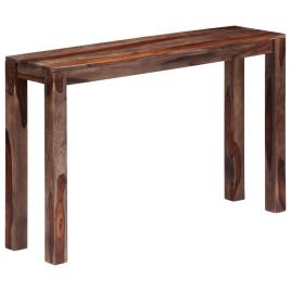 Mesa consola 120x30x76 cm madeira de sheesham maciça cinzento