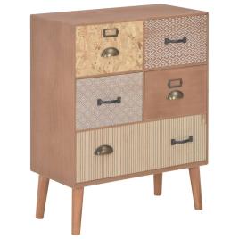 Aparador  5 Gavetas MDF ( 60 x 30 x 78 cm - Castanho)